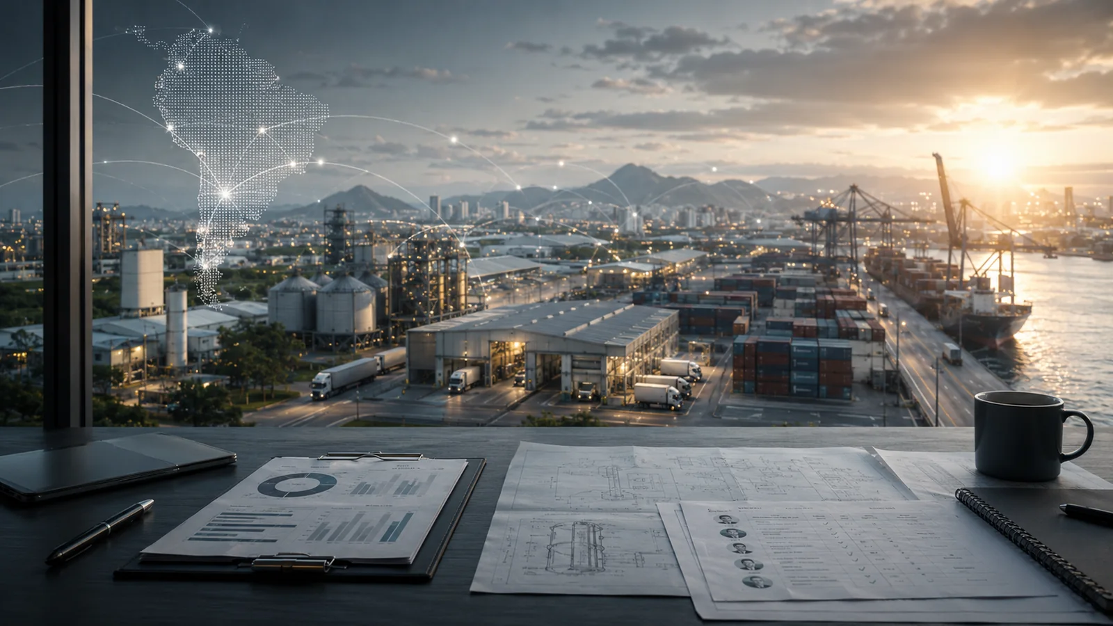 Beschaffungsanalyse Südamerika mit Lieferanten, Einkaufsstrukturen, Industrie und Hafenlogistik