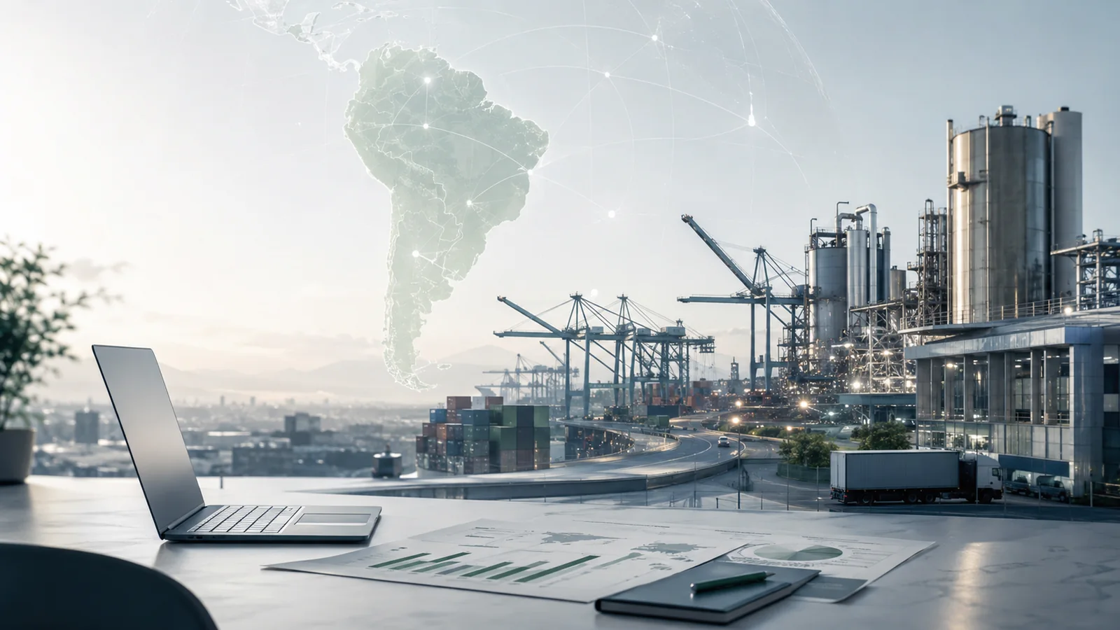 Marktanalyse Südamerika mit Industrie, Hafenlogistik und grenzüberschreitenden B2B-Märkten