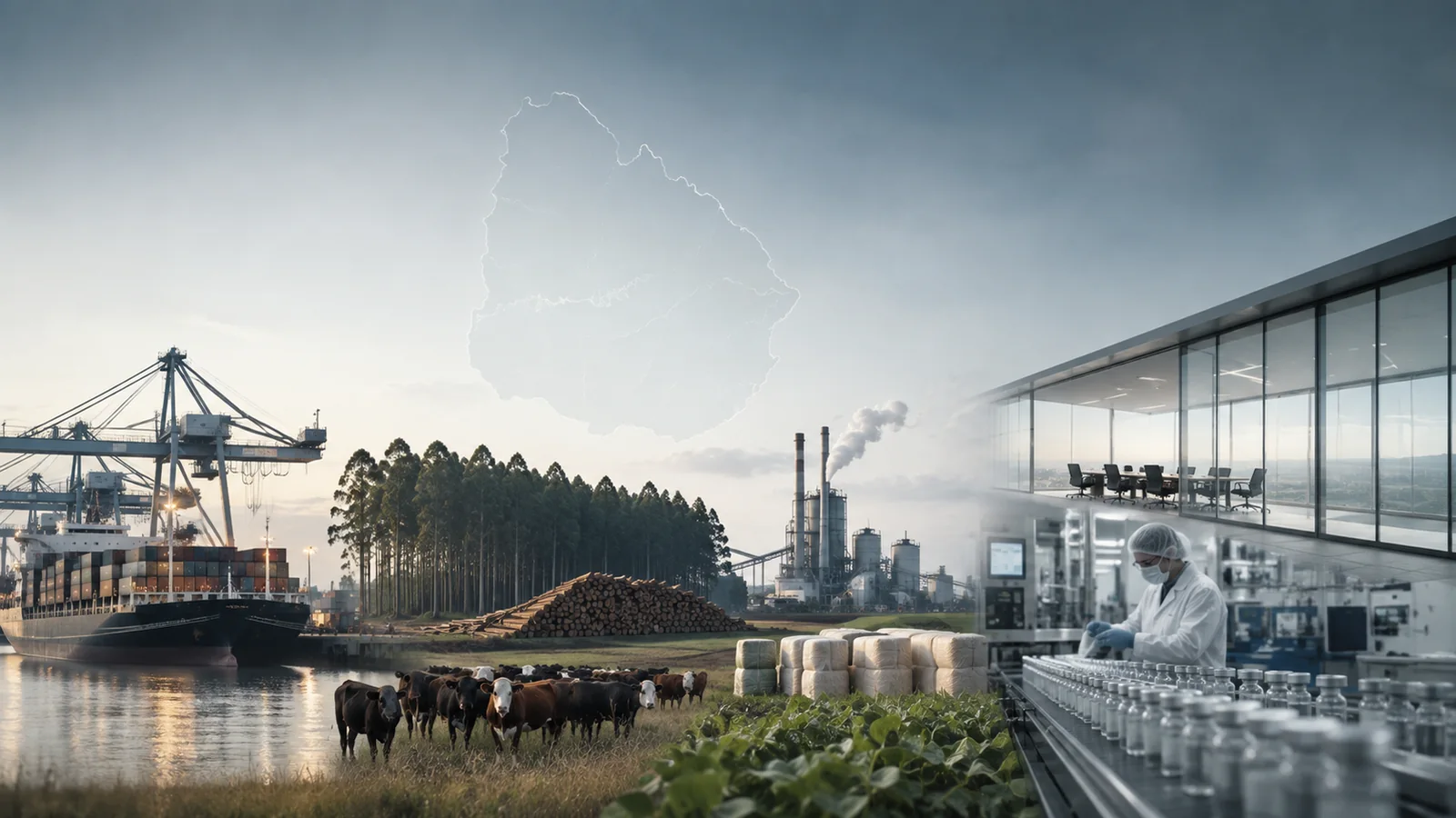 Marktanalyse Uruguay mit Hafen, Forstwirtschaft, Agribusiness und Pharmaindustrie