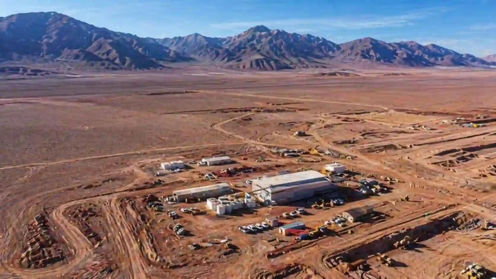 Aerial view of the Salar de Centenario-Ratones in Salta Province, Argentina, where Eramet operates the Centenario lithium plant