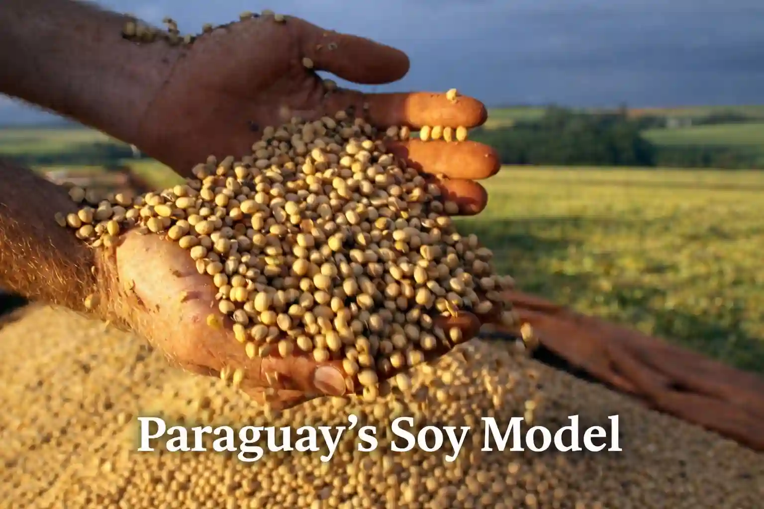 Paraguay soy model — soybean fields and river barge logistics