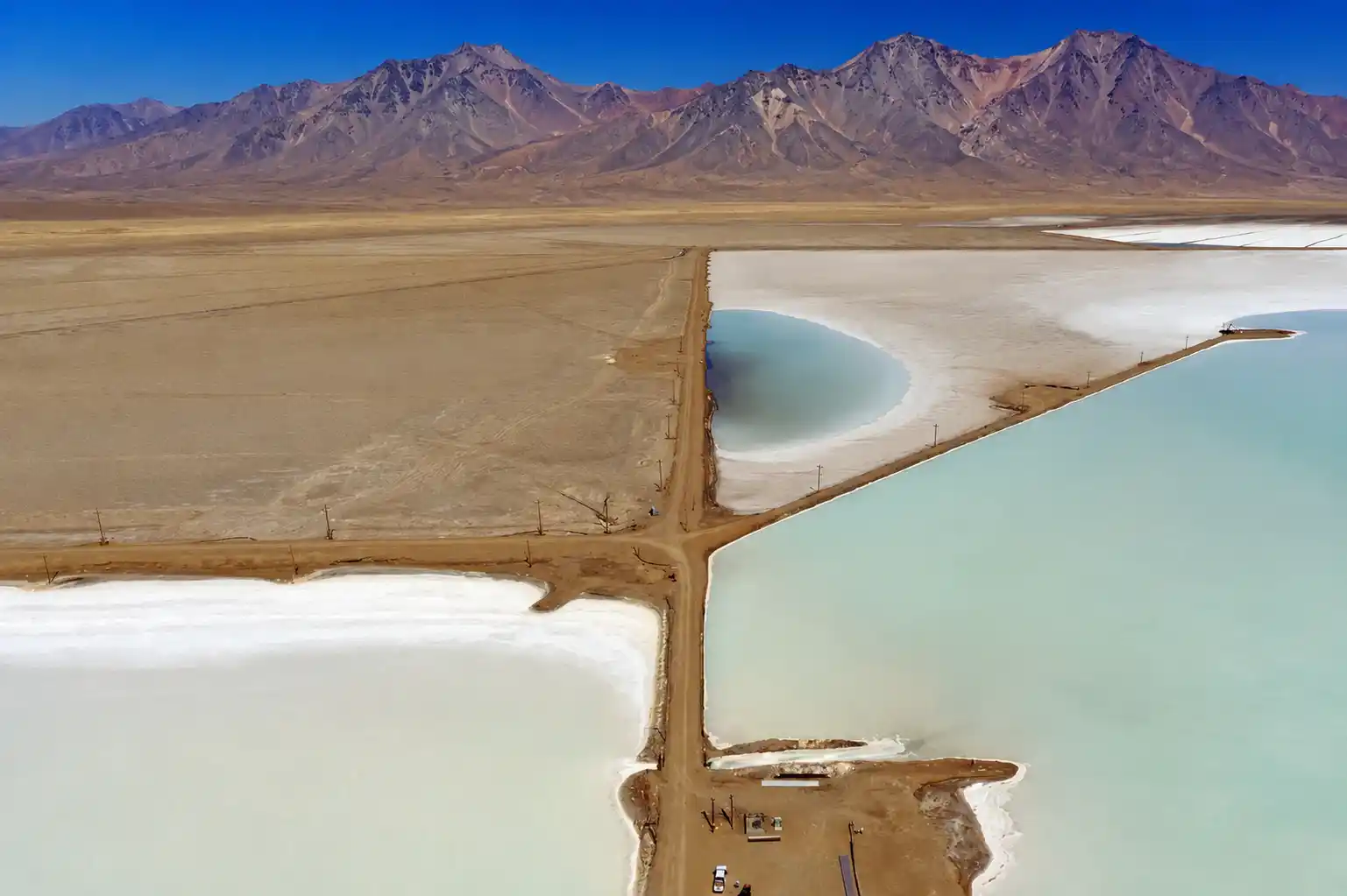 Water infrastructure in South American lithium regions with pumps, treatment systems, brine handling and industrial bottlenecks
