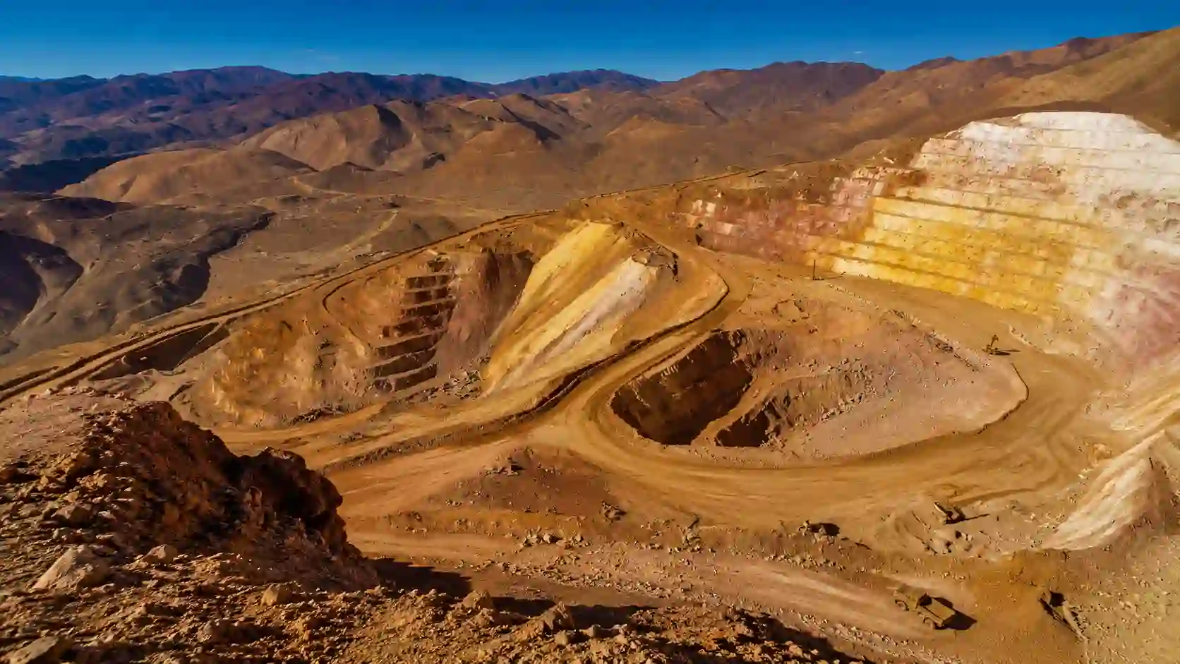 Argentina copper economy before production — mining roads, power infrastructure and supplier activity in the Andes