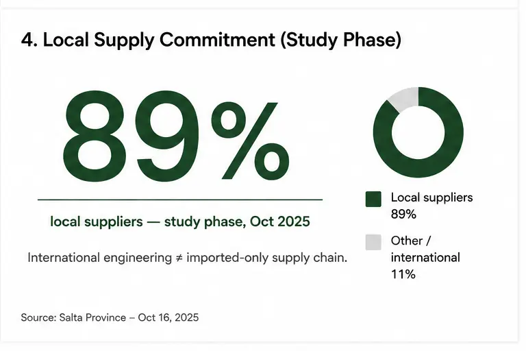 89 percent local suppliers at Taca Taca during the study phase in October 2025