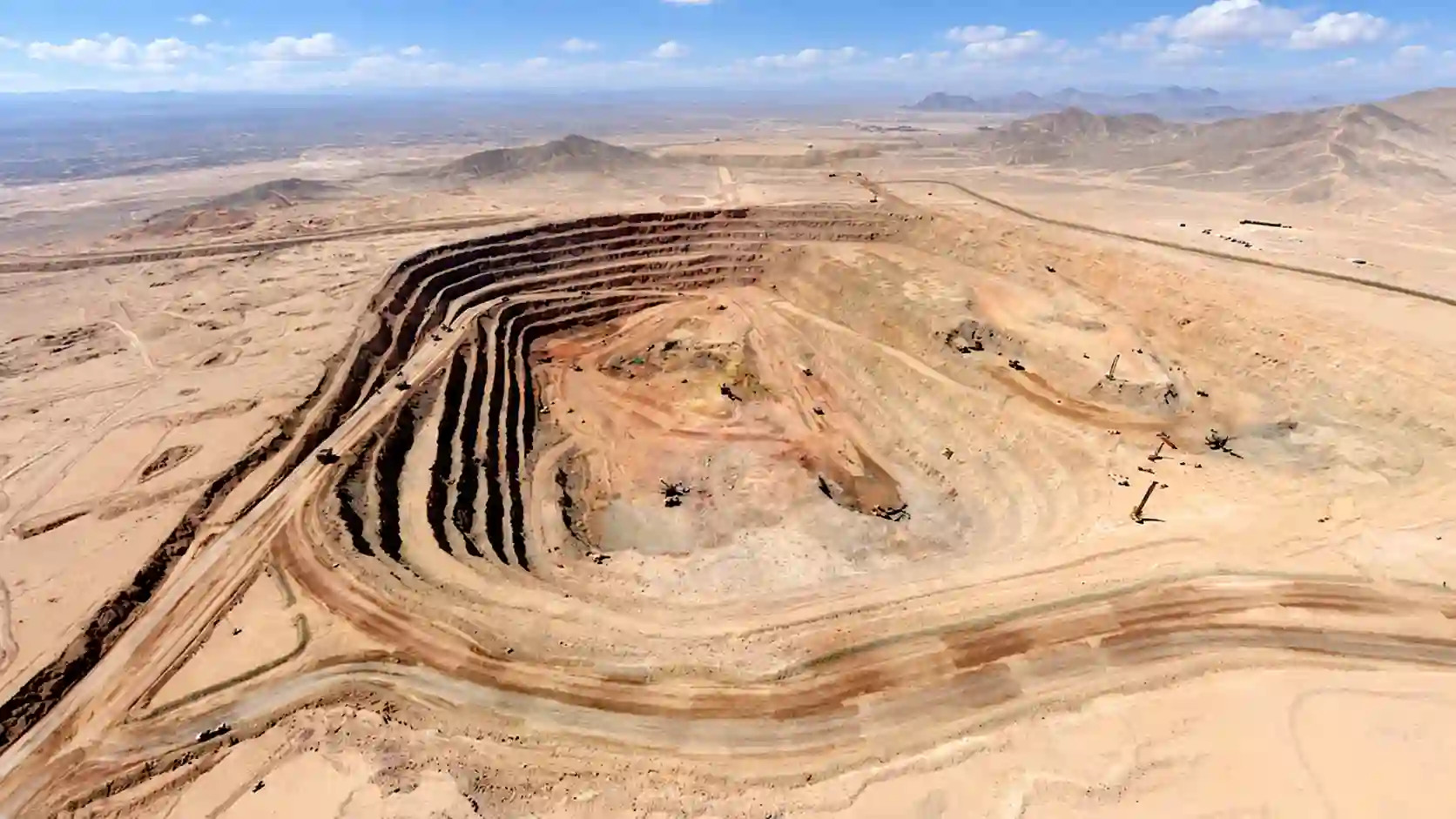 Sierra Gorda copper mining and processing operations in Chile